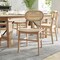 Flash Furniture Jacob Cane Rattan Dining and Event Chairs w/Solid Wood Frame and Seat, Natural, 2PK SK-220902-NAT-GG - alternate 1